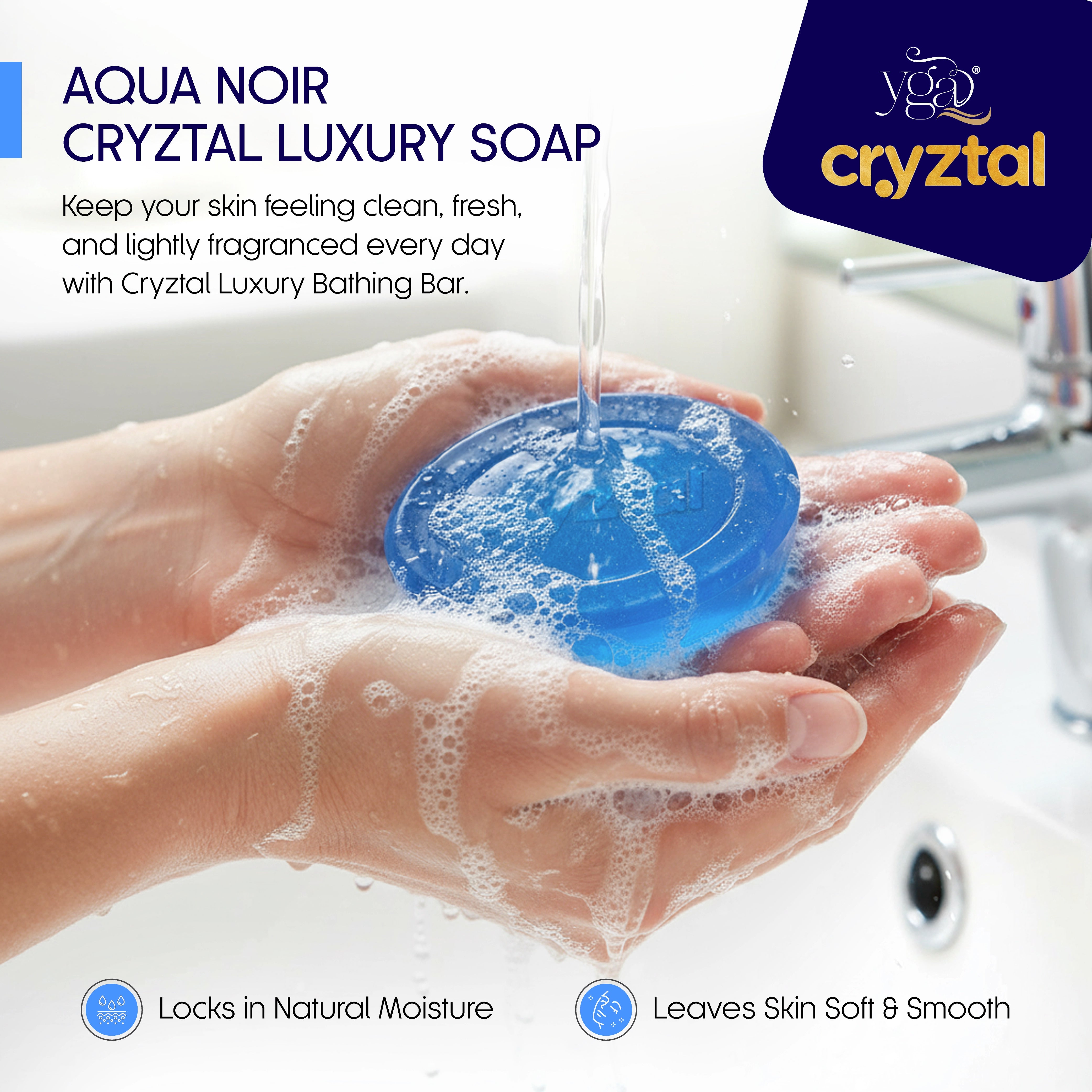 Cryztal Aqua Noir Luxury Bathing Bar – Ocean Fresh Premium Soap
