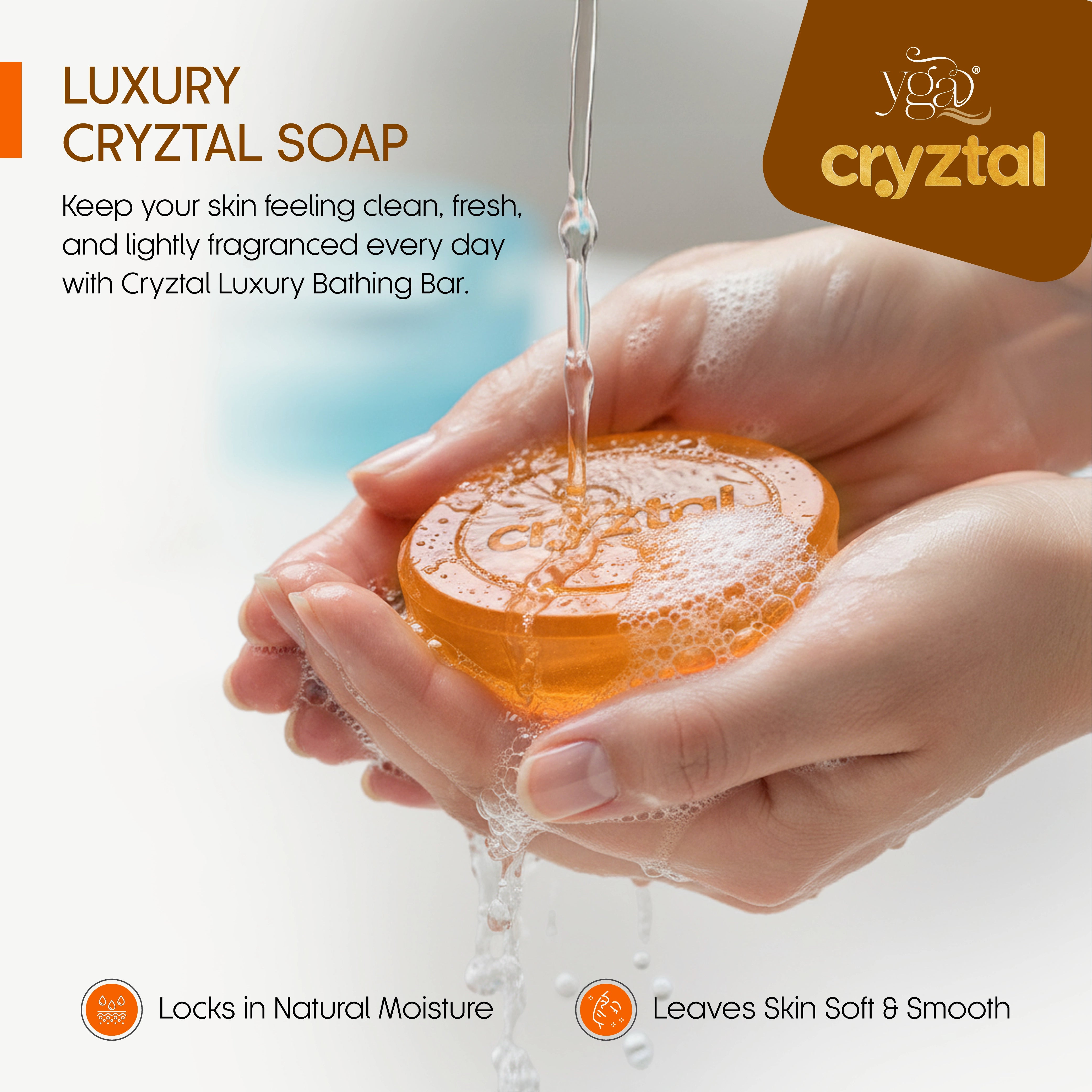 Cryztal Golden Cedar Luxury Bathing Bar – Woody Citrus Premium Soap