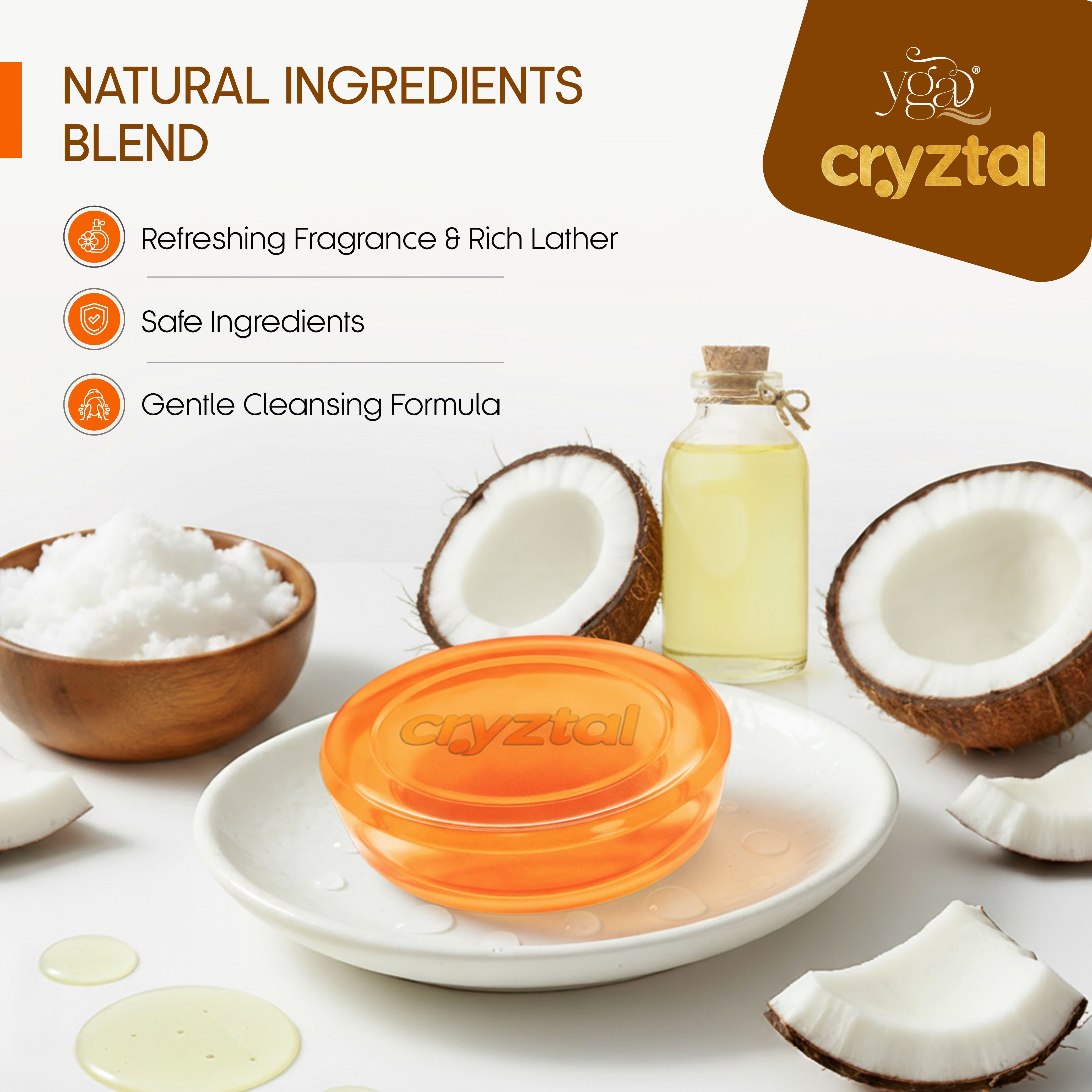 Cryztal Golden Cedar Luxury Bathing Bar – Woody Citrus Premium Soap